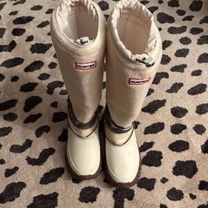 Hunter  Cream Snow Boots